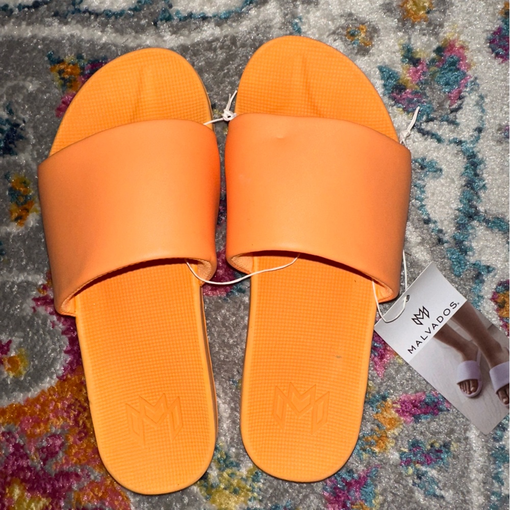 Malvado’s Orange Slip-on Sandals